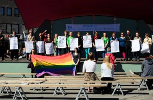 Photos from silent protest against hate and discrimination. Source: Ho
