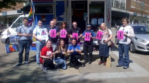 IDAHOT 2014 actions in Swansea. Source: The Swansea Bay LGBT Project 